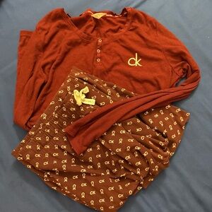 Calvin Klein Women’s Red Pajama Set - M